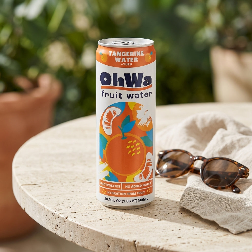 Tangerine + Yuzu Fruit Water 12-Pack | OhWa Fruit Water